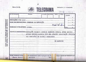 Dia 26 Abril Telegrama à Junta de Salvação Nacional